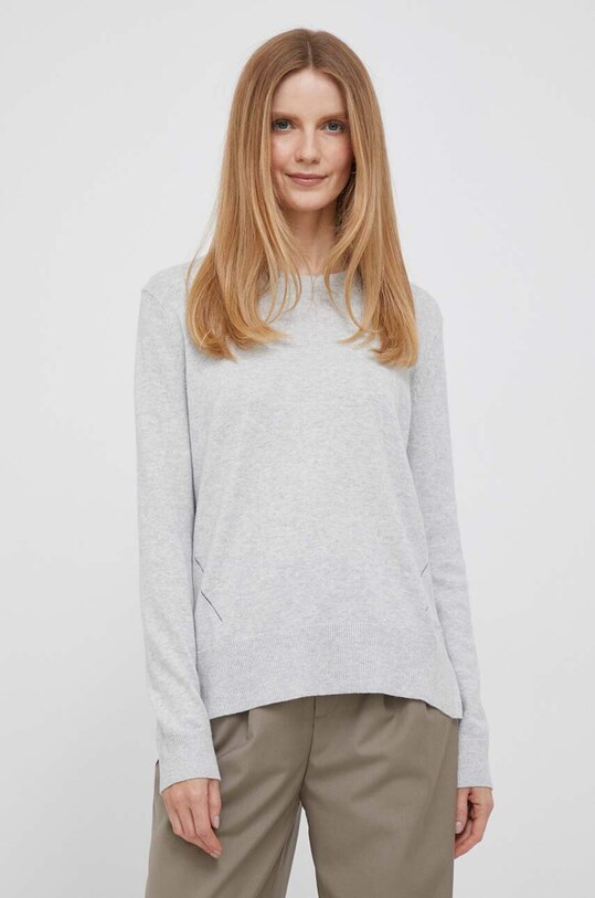 Pepe Jeans sweter z domieszką wełny okrągły szary PL702047.913