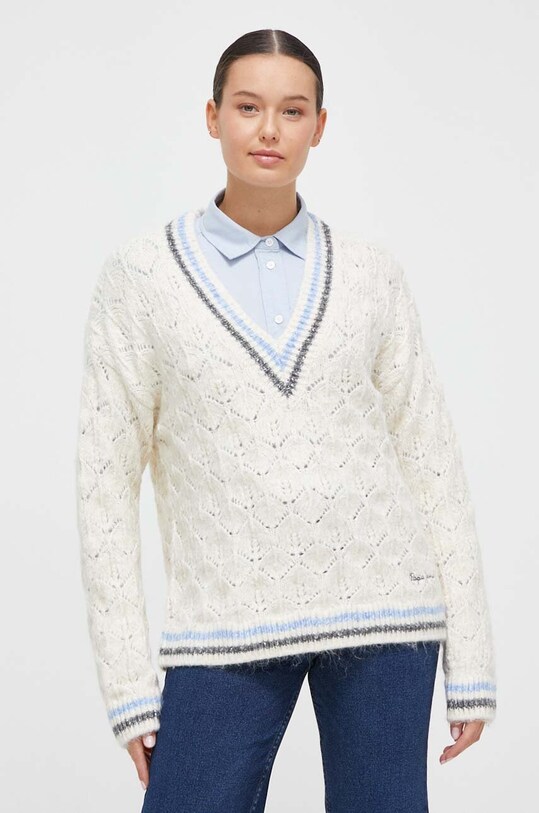 Pepe Jeans sweter pozostałe beżowy PL702077.804