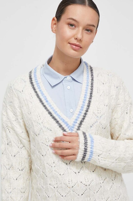 Pepe Jeans sweter beżowy PL702077.804