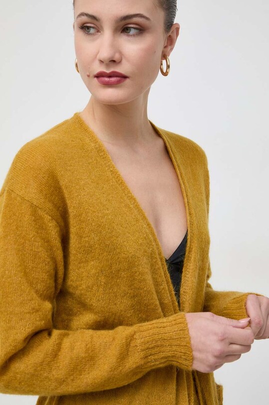 Max Mara Leisure kardigan wełniany 2333460536600 żółty
