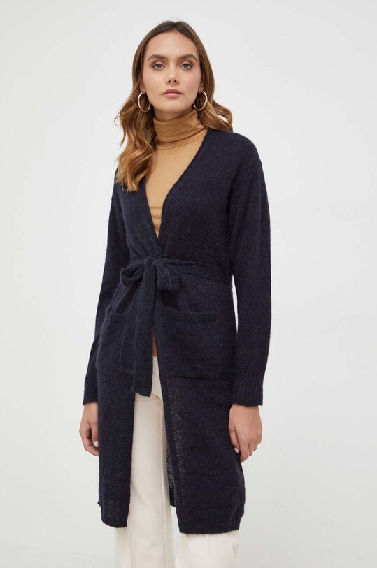 Max Mara Leisure kardigan wełniany wełna granatowy 2333460536600