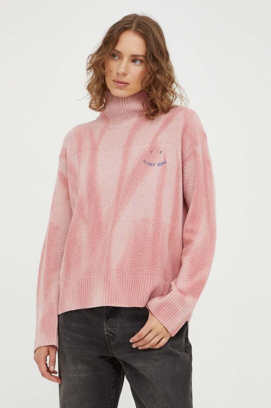 Μάλλινο πουλόβερ PS Paul Smith ροζ W2R.336N.L31110