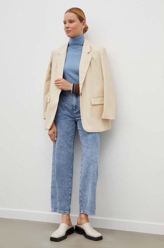 PS Paul Smith sweter wełniany W2R.323N.L31054 niebieski AW23