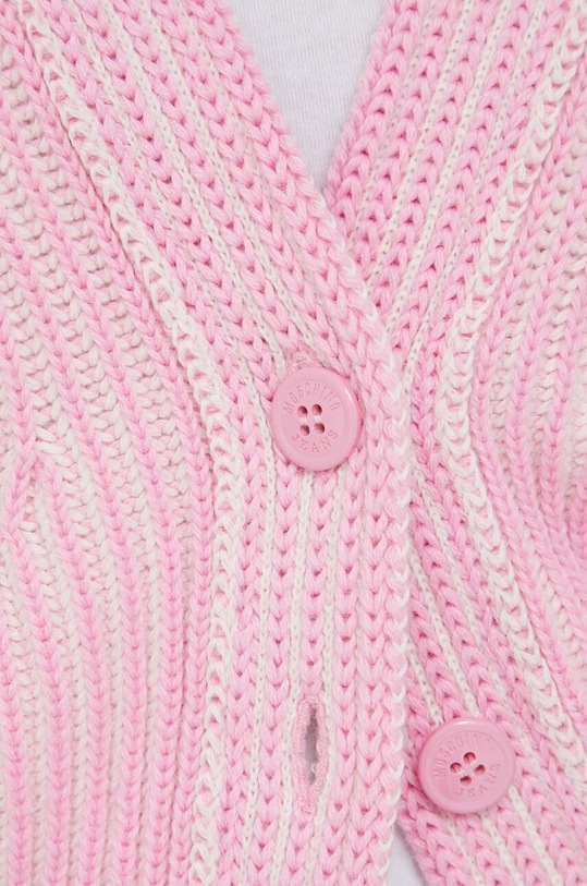 Moschino Jeans kardigan wełniany 0921.8207 różowy