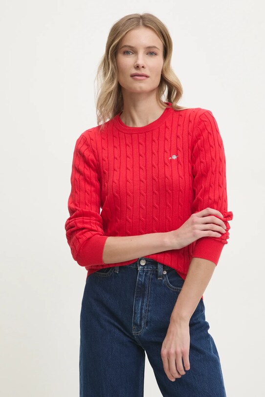 Gant sweter pozostałe czerwony 4800100