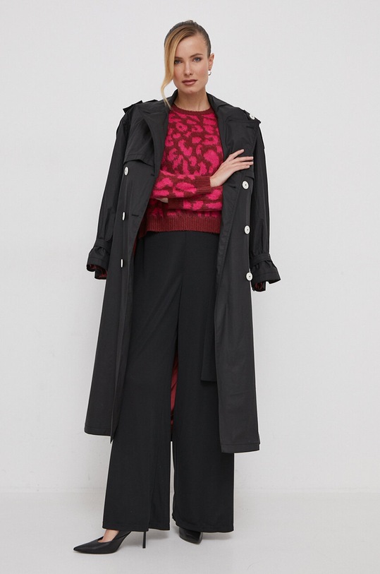 United Colors of Benetton gyapjúkeverék pulóver 1VAAE108O.2L3 rózsaszín AW23