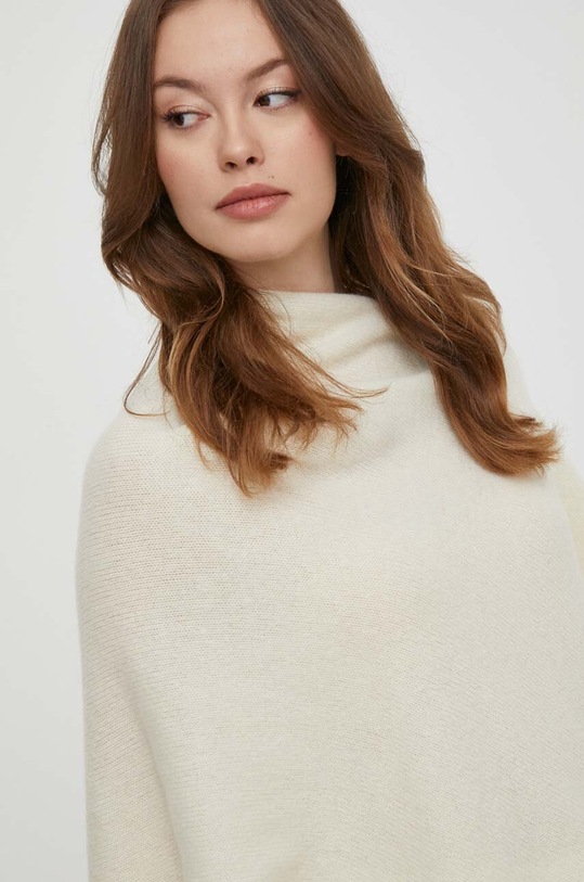 Μάλλινο πόντσο United Colors of Benetton μπεζ 103MDU004.501