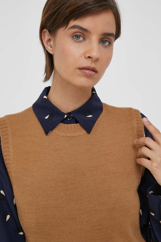 United Colors of Benetton gyapjú mellény barna 122ND106I.70G