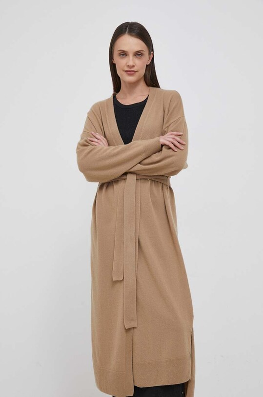 Μάλλινη ζακέτα United Colors of Benetton καφέ 1044D602C.34A