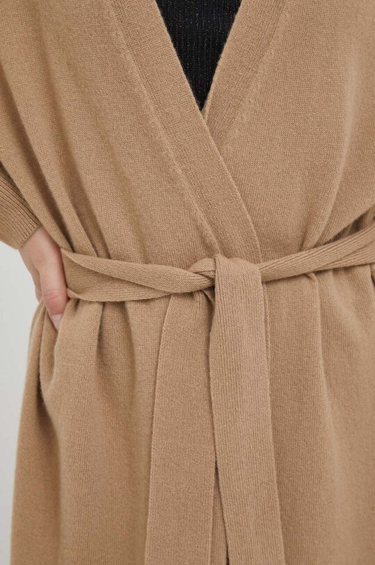 Μάλλινη ζακέτα United Colors of Benetton 1044D602C.34A καφέ