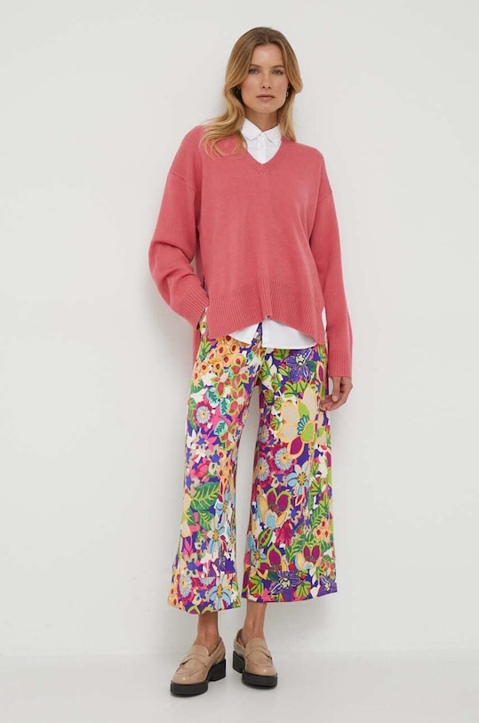 United Colors of Benetton pulover de lana 122ND4017.11F roz AW23