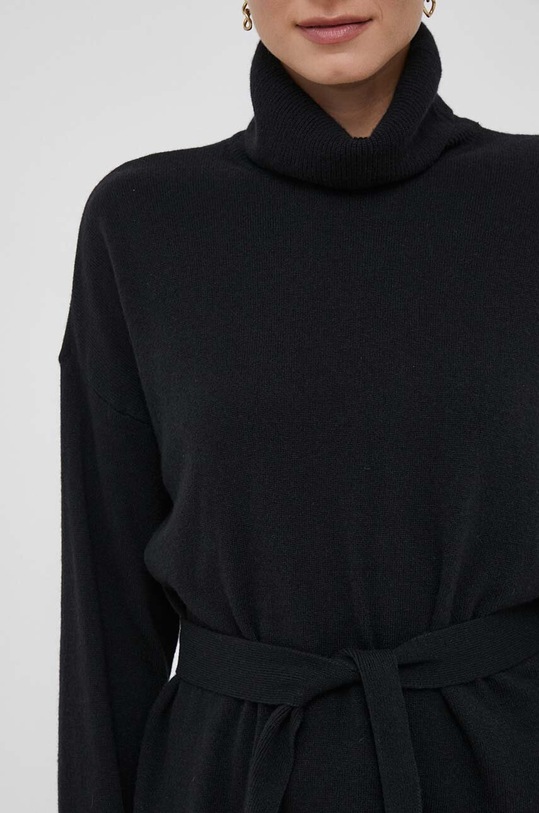 United Colors of Benetton gyapjú pulóver 1044D201Z.100 fekete