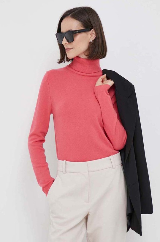 United Colors of Benetton pulover de lana subtiri roz 1002D2348.26E