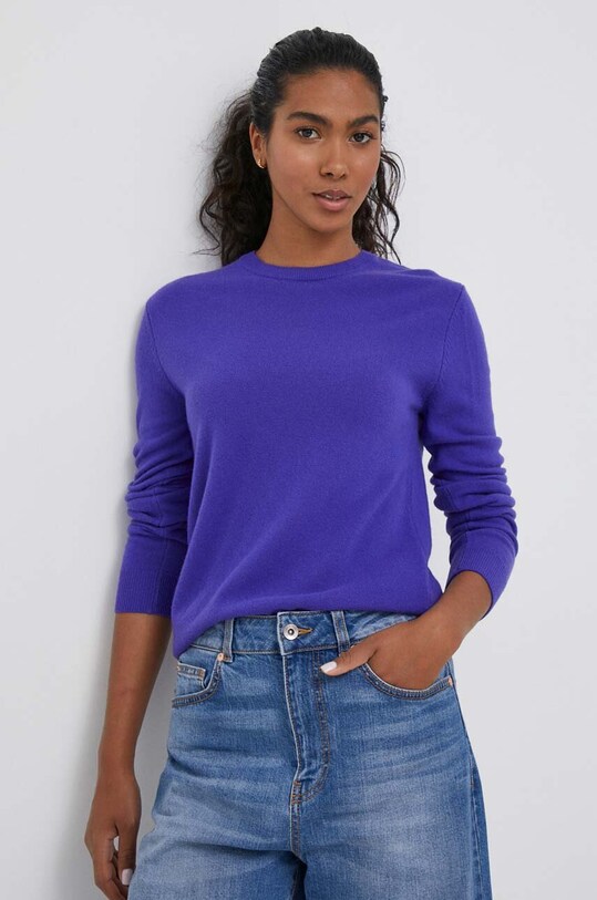 Μάλλινο πουλόβερ United Colors of Benetton μαλλί μωβ 1002D1K01.049
