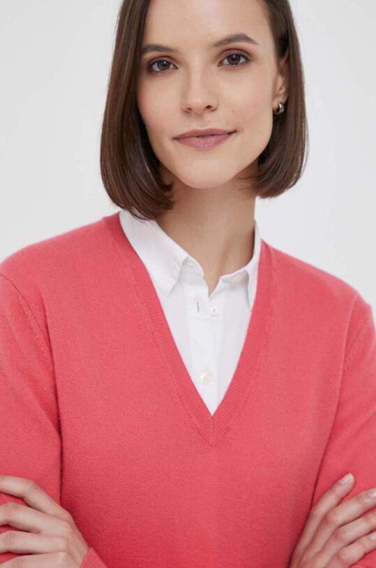 Ρούχα Μάλλινο πουλόβερ United Colors of Benetton 1002D4488.26E ροζ