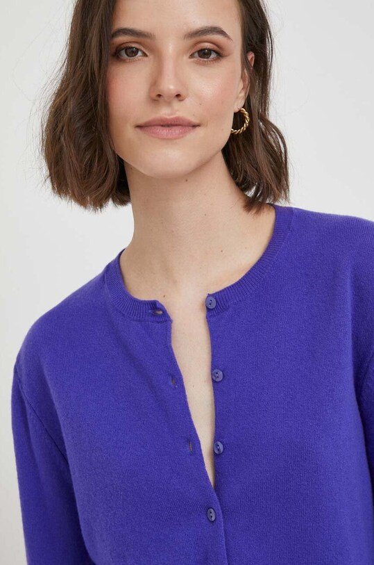 Μάλλινη ζακέτα United Colors of Benetton 1002D5485.049 μωβ AW23