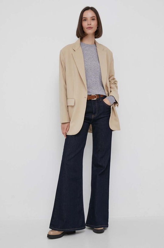 Шерстяной свитер United Colors of Benetton 1002D1K01.501. серый AW23