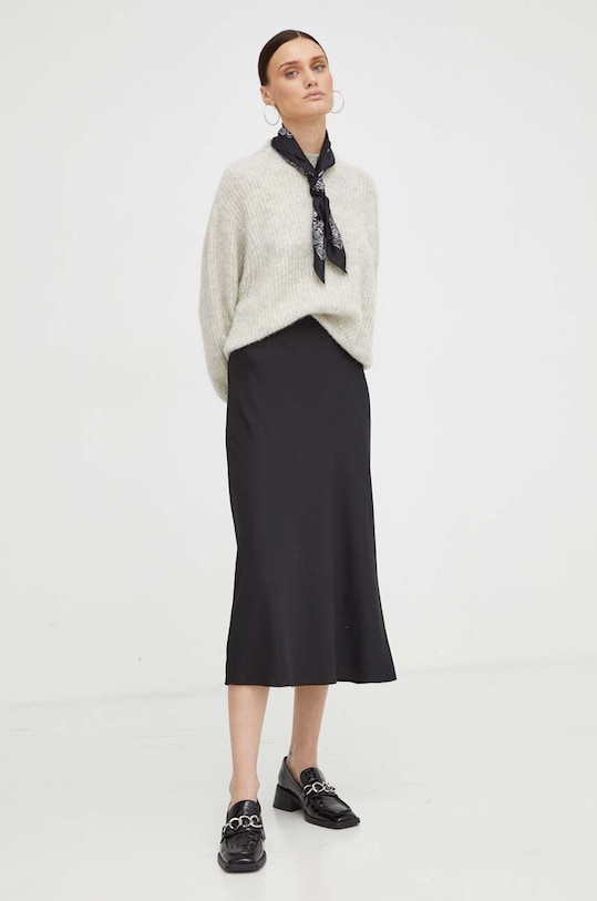 American Vintage sweter z domieszką wełny EAST18QH23 szary AW23