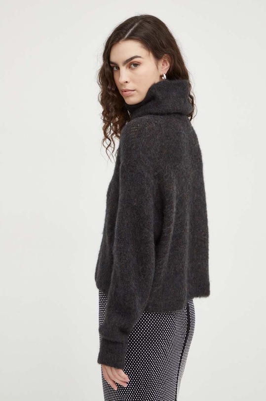 Odzież American Vintage sweter wełniany TYJ18CH23 czarny