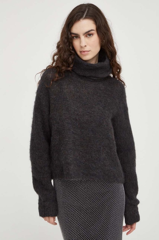 American Vintage sweter wełniany czarny TYJ18CH23