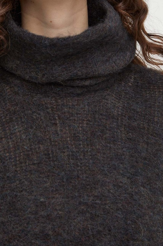American Vintage sweter wełniany TYJ18CH23 czarny