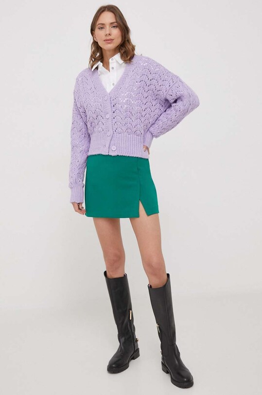 United Colors of Benetton cardigan din amestec de lana 125HD602T.81N violet AW23