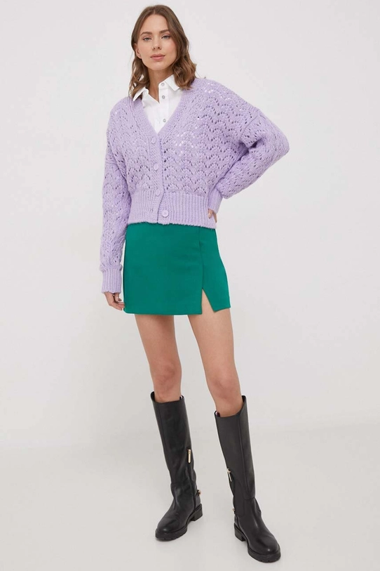 United Colors of Benetton cardigan din amestec de lana 125HD602T.81N violet AW23