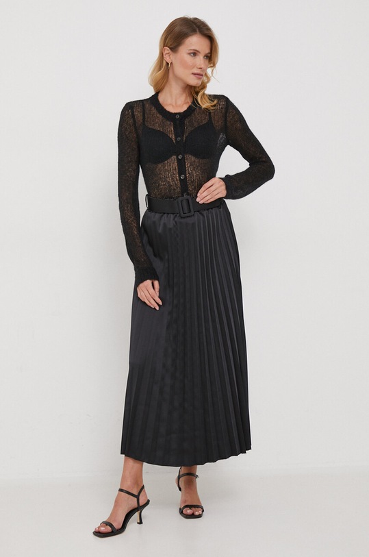 Ζακέτα από μίγμα μαλλιού Sisley 1026M500E.100 μαύρο AW23