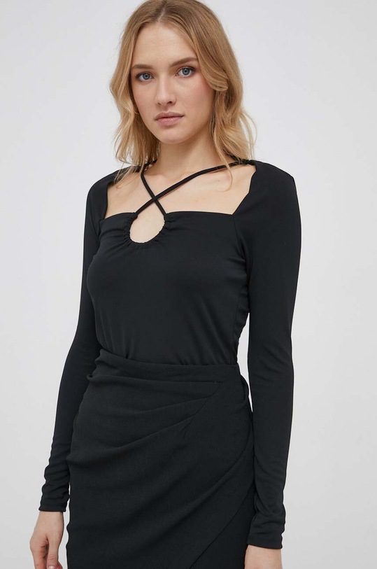 Μπλουζάκι Sisley μαύρο 31L1L103U.100