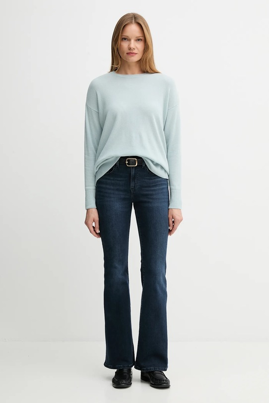 Μάλλινο πουλόβερ Sisley 1044M103K.2H1 τιρκουάζ AW23