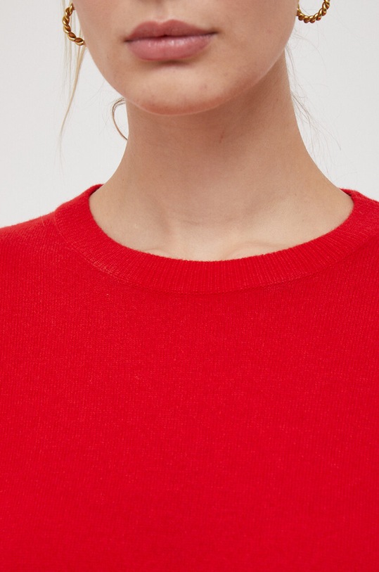 Sisley sweter wełniany 1044M103K.0F1 czerwony