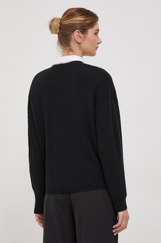 Odzież Sisley sweter wełniany 1044M400T.100 czarny