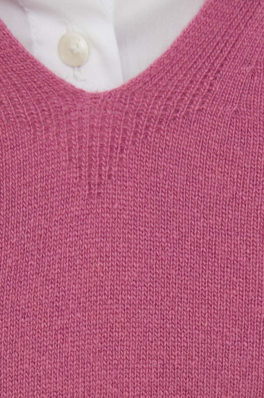 Sisley sweter wełniany 1044M400T.01T różowy