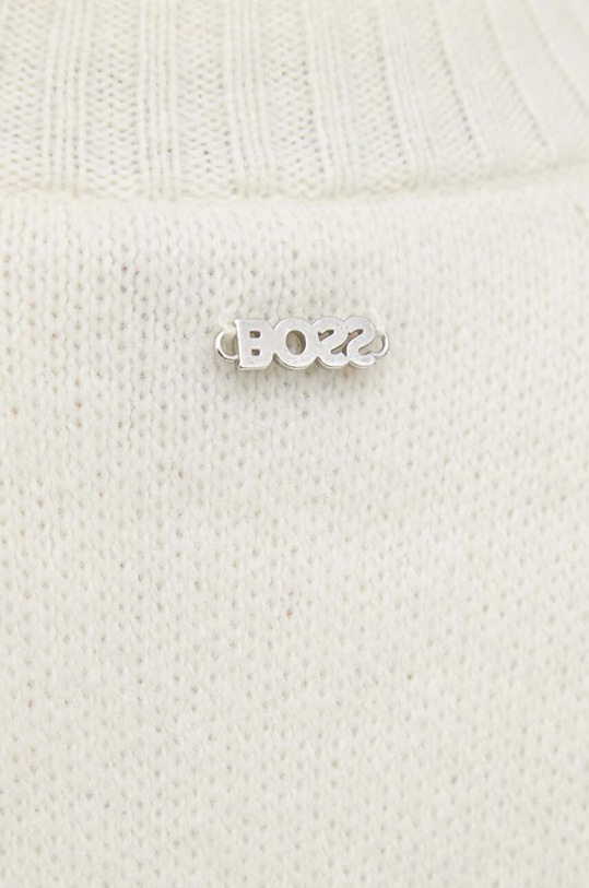 Вълнен пуловер BOSS 50501575 бял