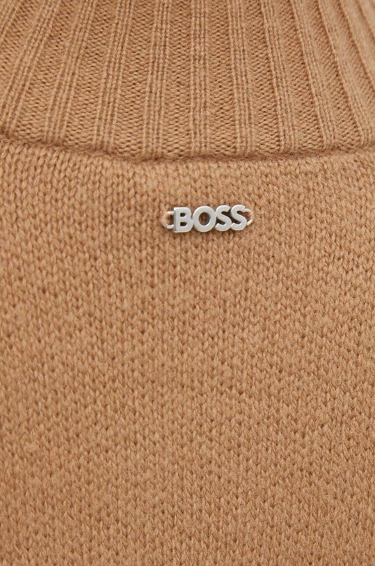 Вовняний светр BOSS 50501575 бежевий