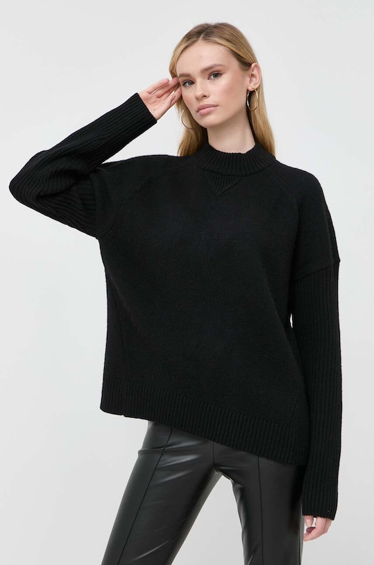 Vlněný svetr BOSS černá 50501575