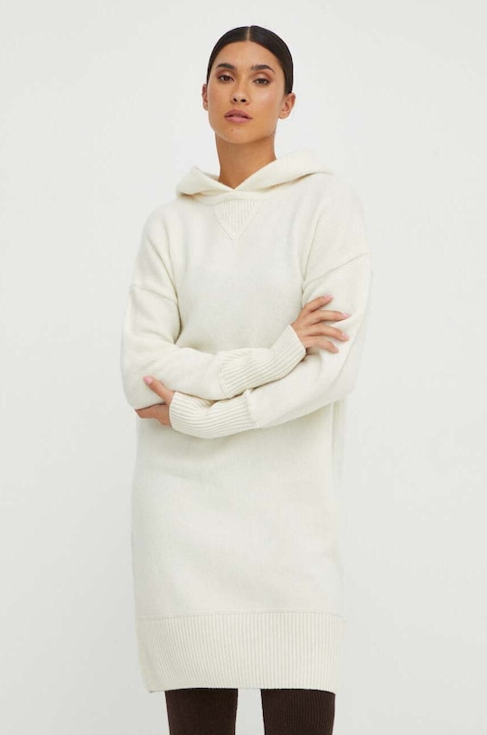 Vunena haljina BOSS casual bež 50501641