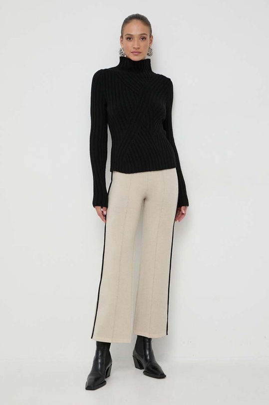 Μάλλινο πουλόβερ BOSS 50504562 μαύρο AW23