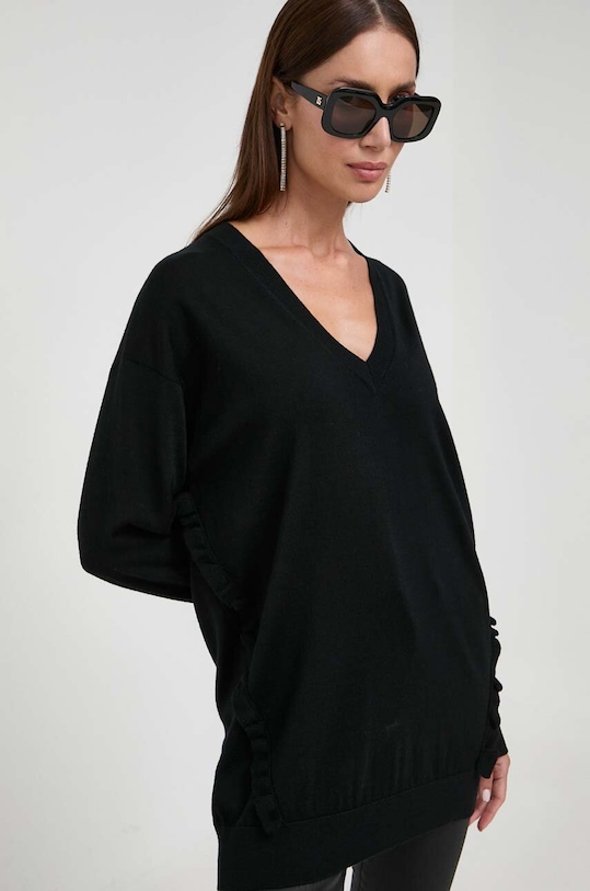 Μάλλινο πουλόβερ Pinko 101993.A189 μαύρο