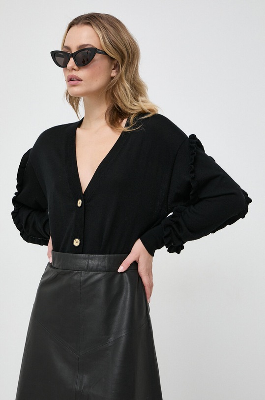 Pinko kardigan wełniany czarny 102120.A189