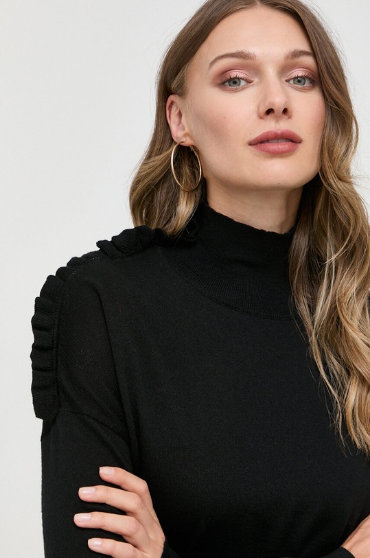 Pinko sweter wełniany czarny 101992.A189