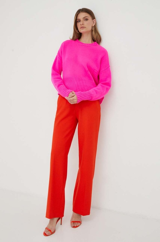Vlnený sveter Pinko 102241.A1CH ružová AW23