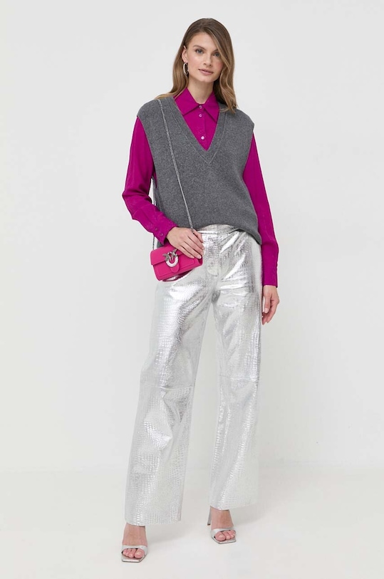 Pinko pulover din amestec de lana 102125.A1A7 gri AW23