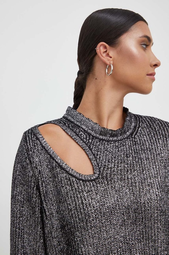 Pinko sweter z domieszką wełny srebrny 102232.A1A3