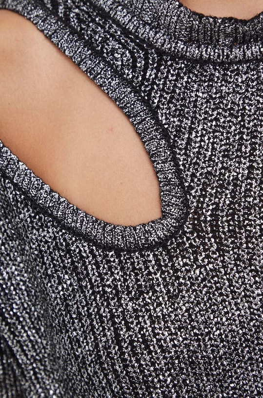 Pinko sweter z domieszką wełny 102232.A1A3 srebrny
