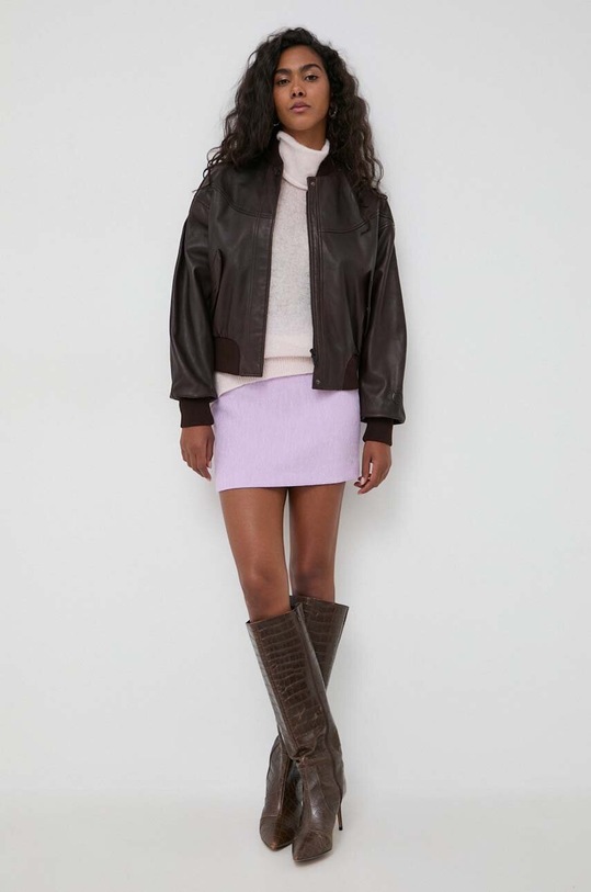 Pinko sweter wełniany 102255.A1BI różowy AW23