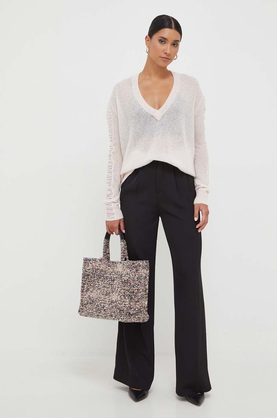 Pinko gyapjú pulóver 102234.A1BI rózsaszín AW23