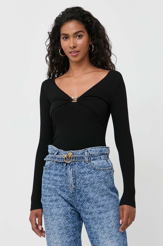 Pinko sweter wełniany czarny 101846.A15S