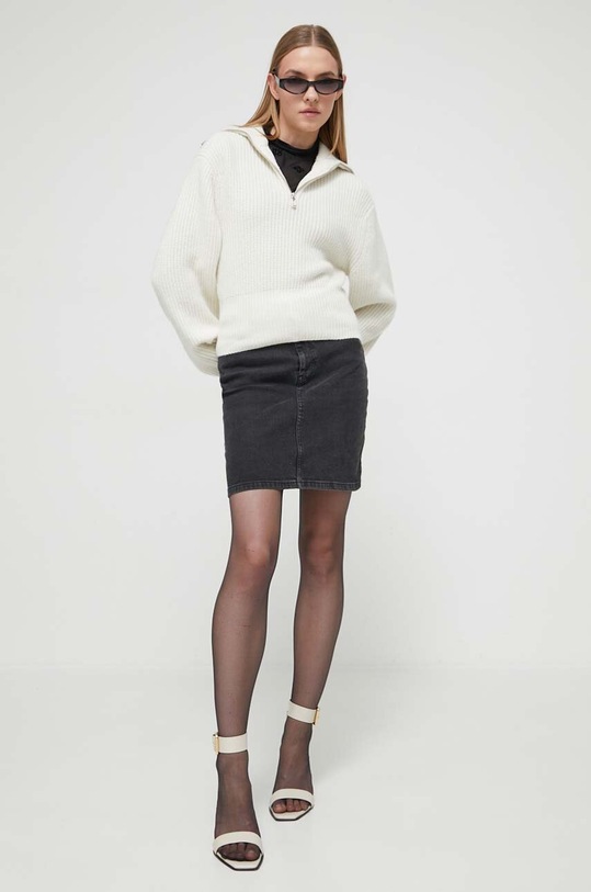 Pulover s dodatkom vune HUGO 50500776 bež AW23