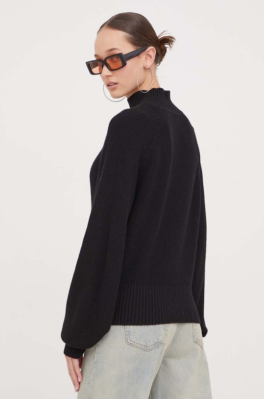 Odzież HUGO sweter z domieszką wełny 50500778 czarny